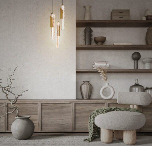 Valira Integrated LED Brass Mini Pendant - Image 2